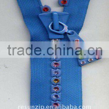 RORO114001colorful diamond zipper with close-end