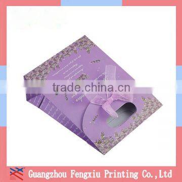 Pantone Color Printing Commercial Purple Christmas Paper Gift Bag