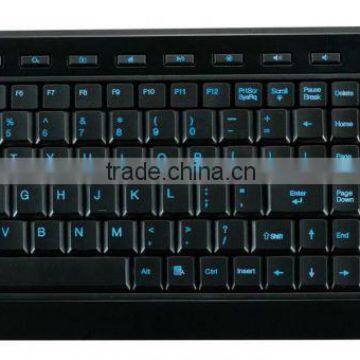 FKB-33203 shining backlight keyboard 2.4g wireless usb keyboard