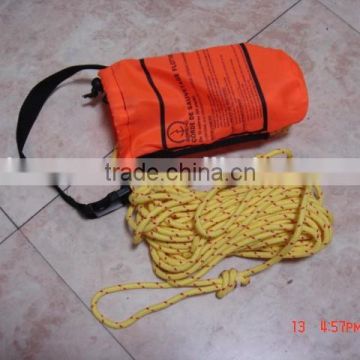 Flotation lifeline water rescue rope with bag