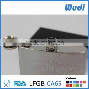 embossed debossed engraved logo steel hip flask 5oz HF005                        
                                                Quality Choice