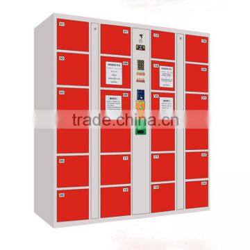 China Beautiful Design Blue Steel Storage Cabinet Chest Employee Storing Metal Locker Box with 24 doors