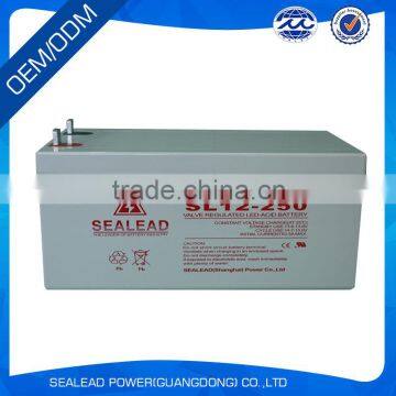 2016 low self discharge 12V 250Ah vrla solar street lighting battery