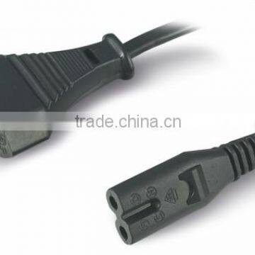 EU 2pin power cord with extension socket