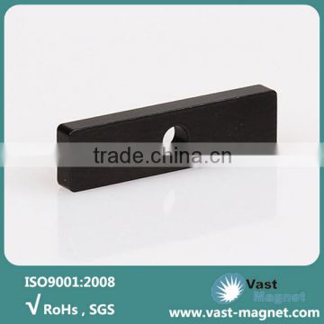 Bonded rectangular magnet with holes