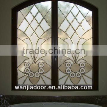 Guangzhou fixed decorative glass window style with double glass