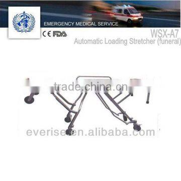 medical automatic loading stretcher; mortuary funeral stretcher for transfer corpse