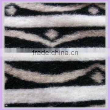 Wool Fabric Flimsy Fabric Knit Wool Sweater Fabric Black and White Stripe Fur photo-3