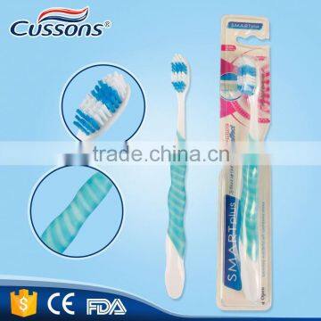 2016 new arrival teeth whitening rubber bristle toothbrush