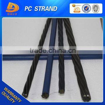 HDPE Steel Wire Cable 1860MPa 12.7mm 15.24mm Unbonded PC strand