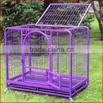 Pet Product Square Tube Dog Cage With Wheels