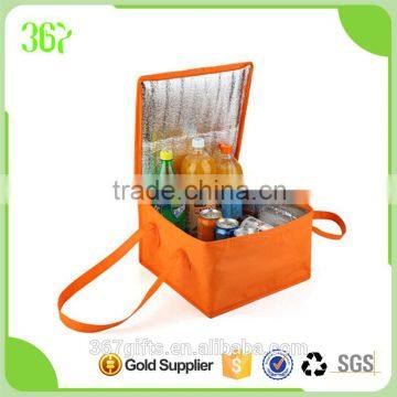 Wholesale Insulated Ice Cream Non-woven Cooler Bag with Long Strap