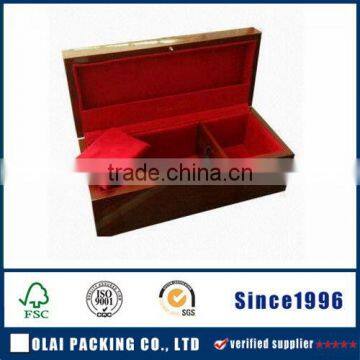 superior matte painted wooden wine gift box