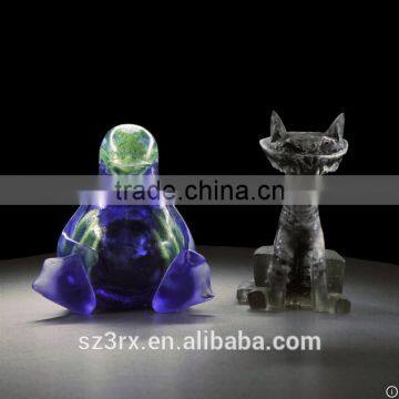 transparent cat custom made resin sculpture,6 inch resin cat figure,custom made resin sculpture factory