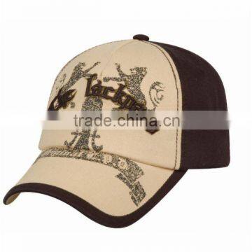 100% cotton decoration embroidery baseball cap(108*58/21*21)