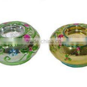 Electroplated Ceramic Tea Light Holder