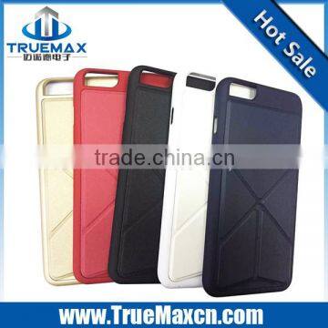 2015 New Design for iPhone 6 Colorful PC Case with Stand, Leather Cell Phone Case for iPhone 6