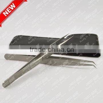 Stain finish Eyelash Extension Tweezers set