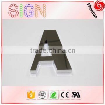 Laser cutting 3d stainless steel polished metal letter sign