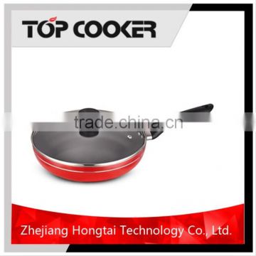 Cookware factory aluminium press nonstick coating fry pan with lid