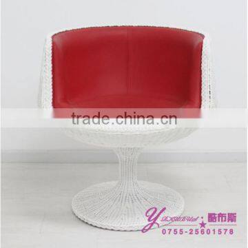 Creative recreational cane makes glass revolving chair half chair furniture cafe chair meetings.