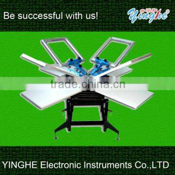 4 color manual screen printing machine YH-S4