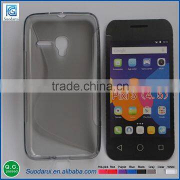 S Line TPU phone case For Alcatel One Touch Pixi 3 OT-4027N 4.5 inch Soft GEL cover