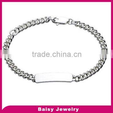 Top Selling Cheap Engraved Stainless Steel Boy Hand Bracelet