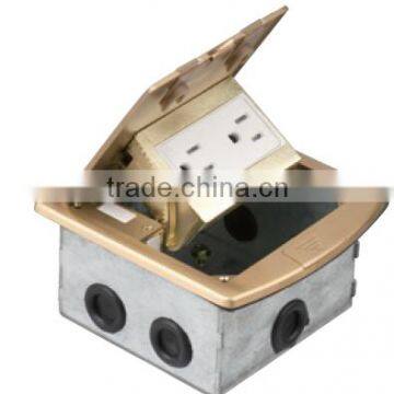 Square pop-up raised electrical outlets floor box