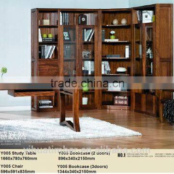 Luxury bookcase living room furniture, study wooden modular bookcase