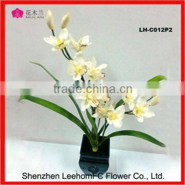 artificial flowers home decorating small potted orchid plant supplier