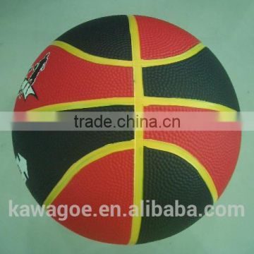 Rubber basketball with customer's logo