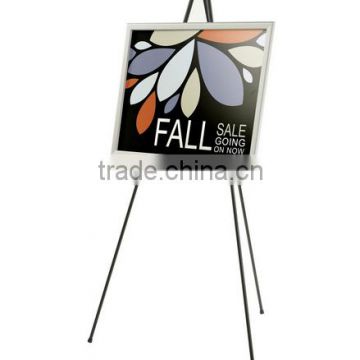 Display Easel for Floor or Counter, 34" to 64-1/4" Adjustable Height, Portable -Black steel rack