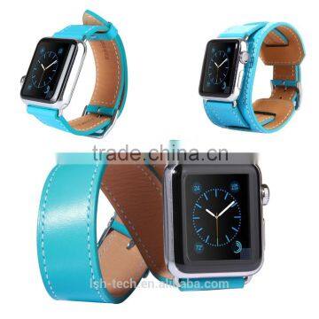 New 1:1 Original Quality Cuff Bracelet Strap Leather Watchband for Apple Watch Band 42mm 38mm With Metal Adapters photo-2
