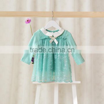 sequined shiny lace gauze baby girls party wear dress