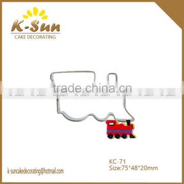 K-sun train shape stainless steel cookie cutter reposteria mold