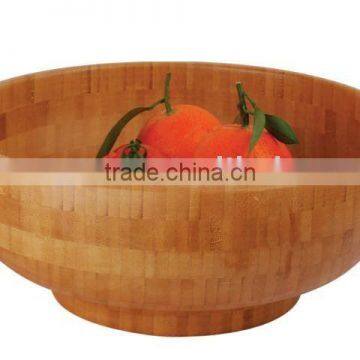 eco-friendly food grade fruit salad bowl made of natural living bamboo