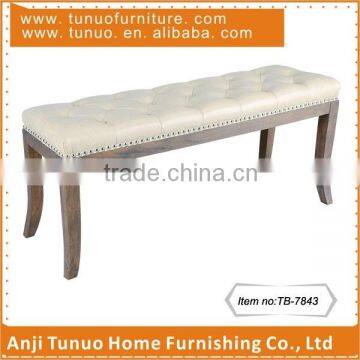 Bench,Playing piano use,Patchwork seat with buttons,nails around,TB-7843