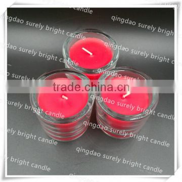 'BRIGHT' red glass jar candle wholesale glass christmas ornaments