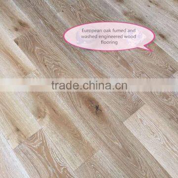 multilayer oak parquet floor fumed washed 15/4mm,14/3mm