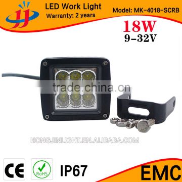 Factory Supply CREEs 4 inch 18w Led Work Light for trucks ATV Jeeps 12v 24v