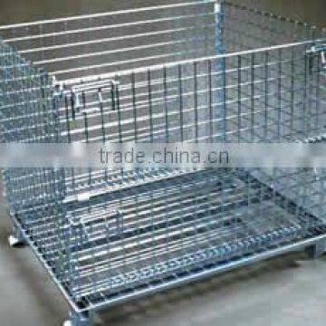 2014 Hot Sell Stackable Wire Container Industrial Stackable Storage Wire Mesh Containers