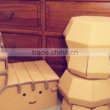 Cute cardboard desk and chairs for kids children indoor home factory directly wholesales