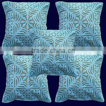 INDIAN HOME FURNISHING PRODUCTS GORGEOUS INDIAN HANDMADE APPLIQUE WORK CUSHION COVERS