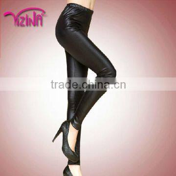 Sex ladies leather tight leggings for winter