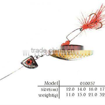 Spinner bait metal lure