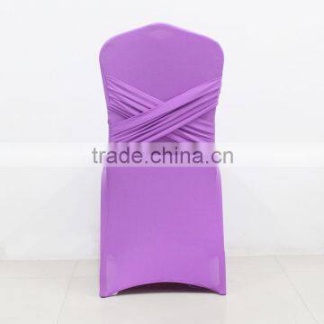 Ruffled spandex chair cover for banquet chair