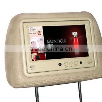 7 inch LCD taxi digital signage headrest player