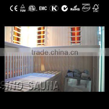 New luxury 2-in-1 infrared sauna shower combination sauna room