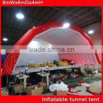 Red White 8x6x4mH Giant Inflatable Stage Tent Commercial Inflatable Tunnel Tent Outdoor Events Inflatable Tent Inflatable Marque photo-2